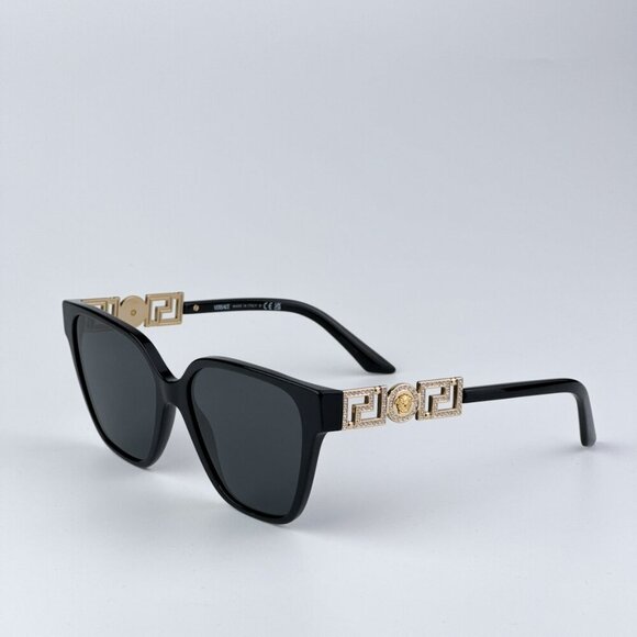 Versace VE4471B GB1/87 BRAND NEW Sunglasses Black Dark Grey Square Women main image 4